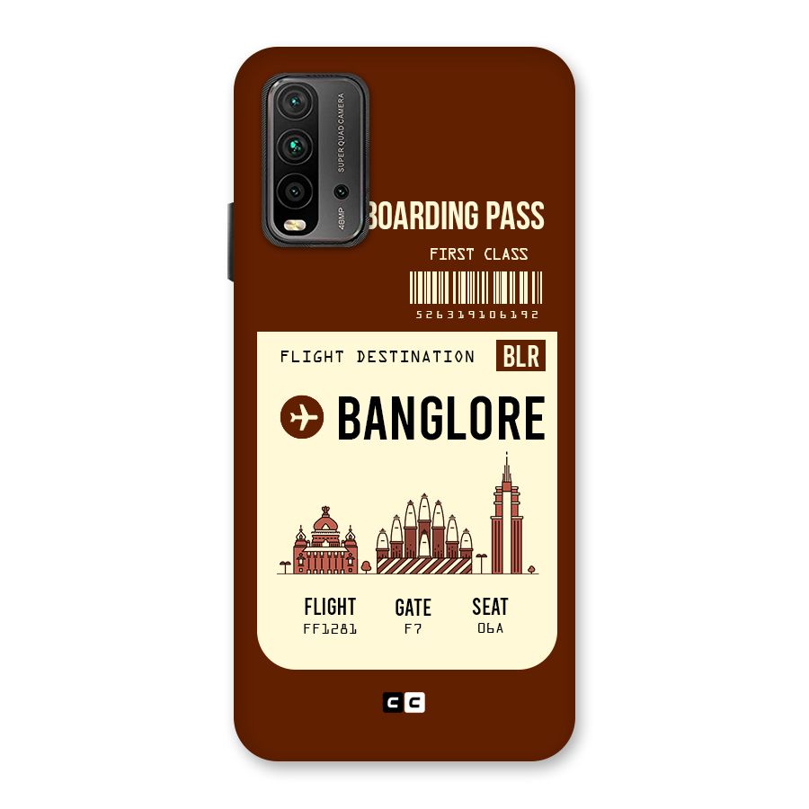 Banglore Boarding Pass Back Case for Redmi 9 Power