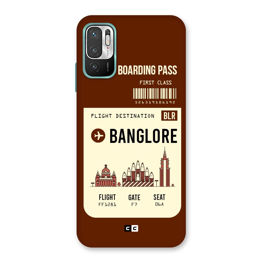 Banglore Boarding Pass Back Case for Redmi Note 10T 5G