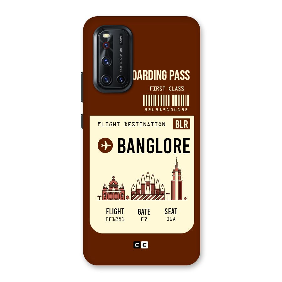 Banglore Boarding Pass Back Case for Vivo V19