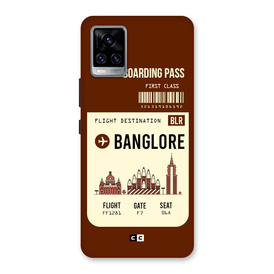 Banglore Boarding Pass Back Case for Vivo V20 Pro