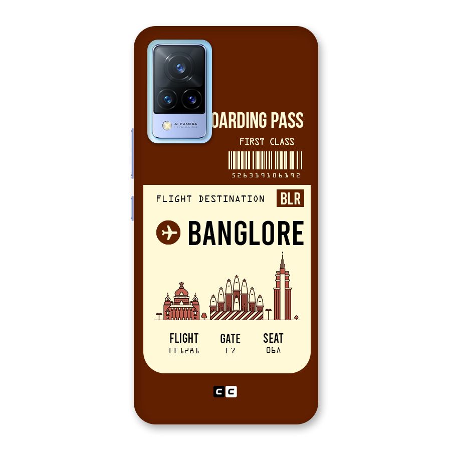 Banglore Boarding Pass Back Case for Vivo V21 5G