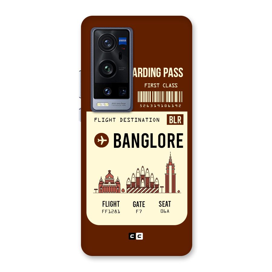 Banglore Boarding Pass Back Case for Vivo X60 Pro Plus