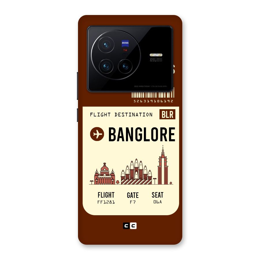 Banglore Boarding Pass Back Case for Vivo X80
