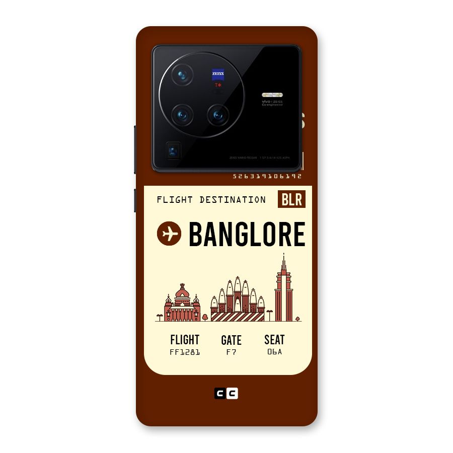 Banglore Boarding Pass Back Case for Vivo X80 Pro