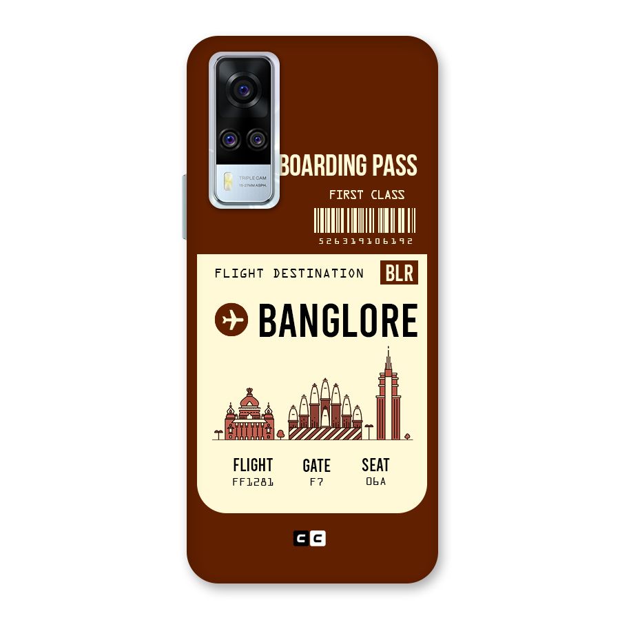 Banglore Boarding Pass Back Case for Vivo Y31