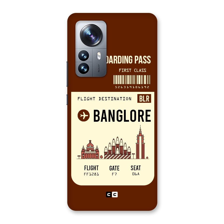 Banglore Boarding Pass Back Case for Xiaomi 12 Pro