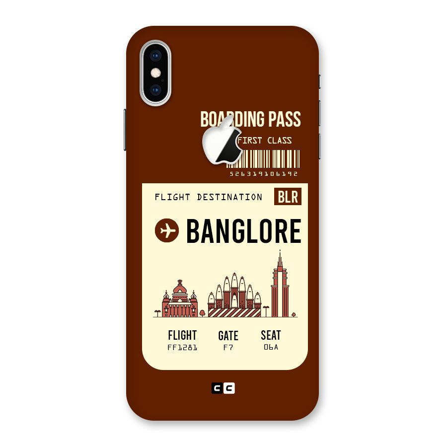 Banglore Boarding Pass Back Case for iPhone XS Max Apple Cut