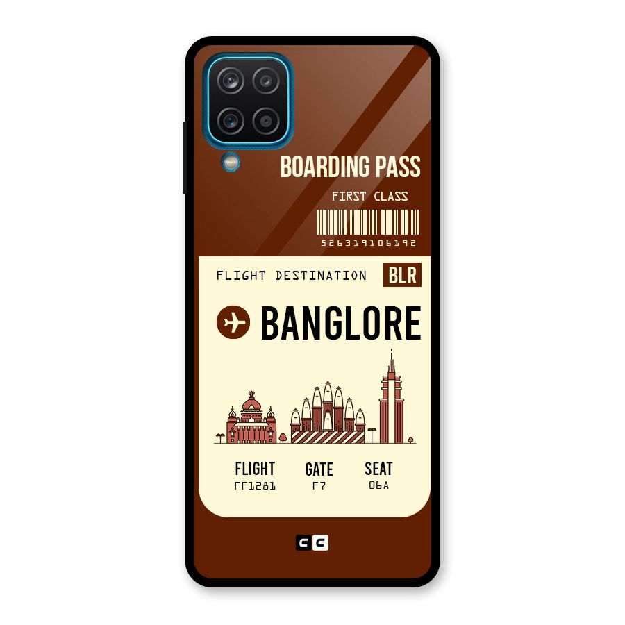 Banglore Boarding Pass Glass Back Case for Galaxy A12