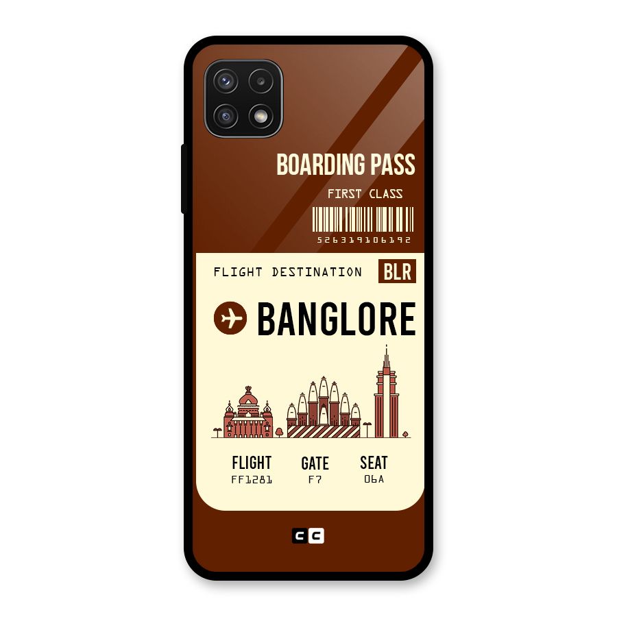 Banglore Boarding Pass Glass Back Case for Galaxy A22 5G