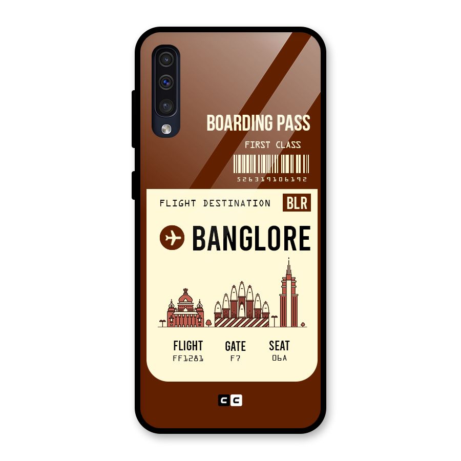 Banglore Boarding Pass Glass Back Case for Galaxy A30s