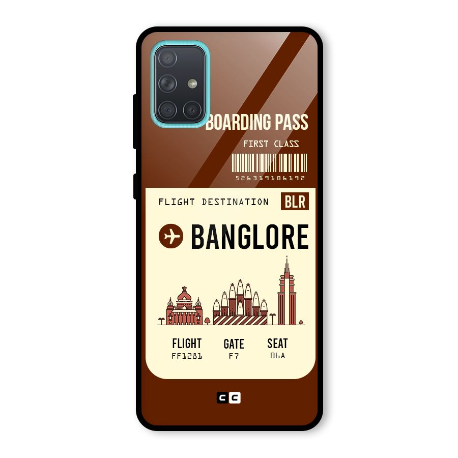 Banglore Boarding Pass Glass Back Case for Galaxy A71