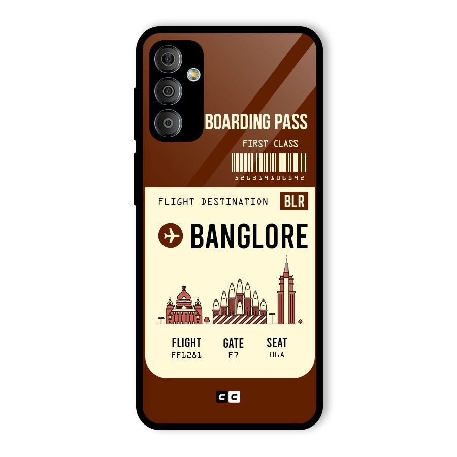 Banglore Boarding Pass Glass Back Case for Galaxy F23