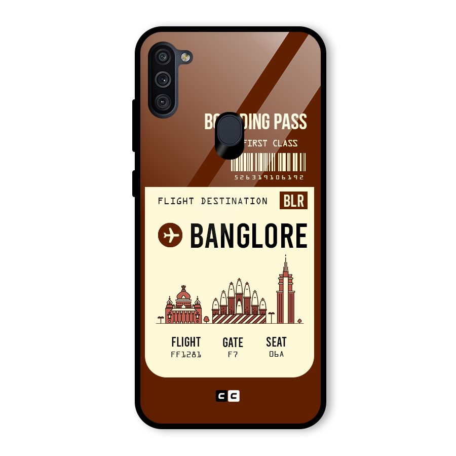 Banglore Boarding Pass Glass Back Case for Galaxy M11