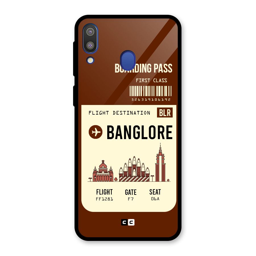 Banglore Boarding Pass Glass Back Case for Galaxy M20