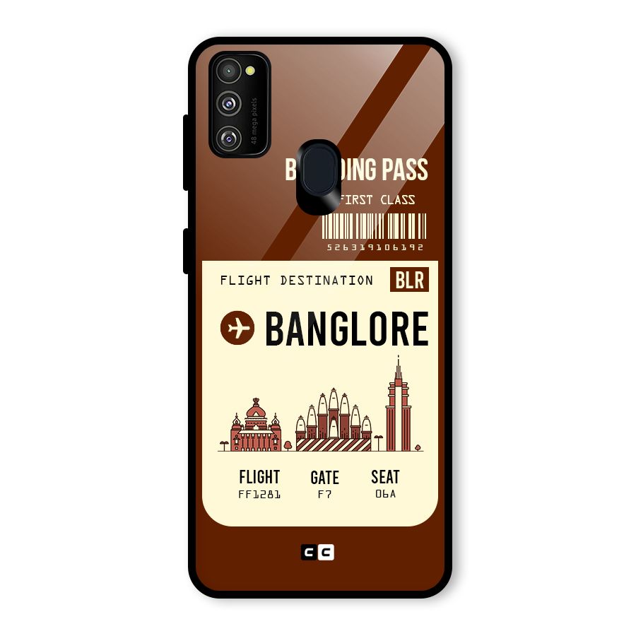 Banglore Boarding Pass Glass Back Case for Galaxy M30s