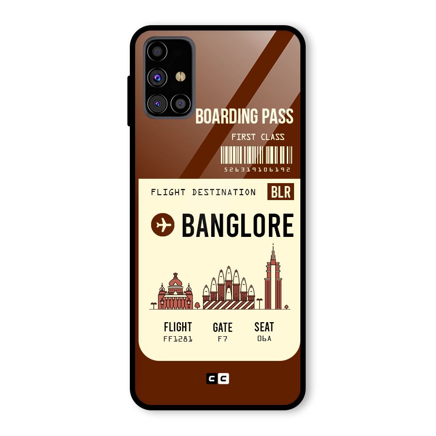 Banglore Boarding Pass Glass Back Case for Galaxy M31s