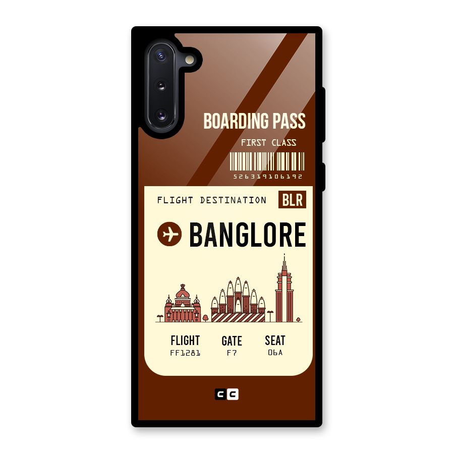 Banglore Boarding Pass Glass Back Case for Galaxy Note 10