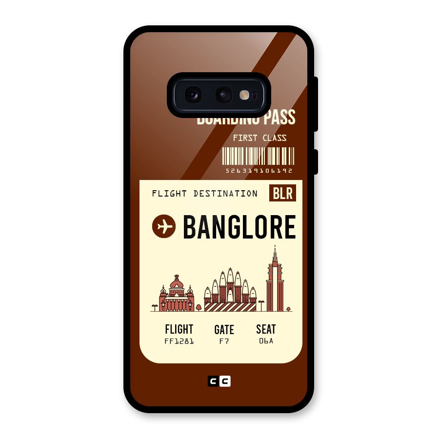 Banglore Boarding Pass Glass Back Case for Galaxy S10e