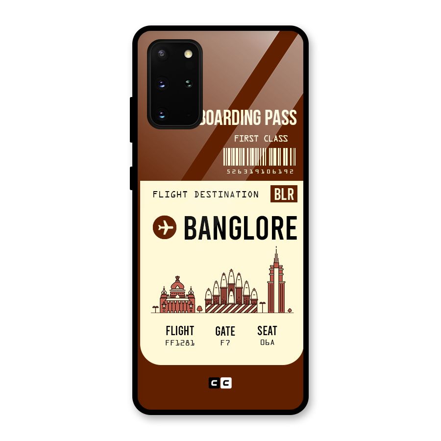Banglore Boarding Pass Glass Back Case for Galaxy S20 Plus