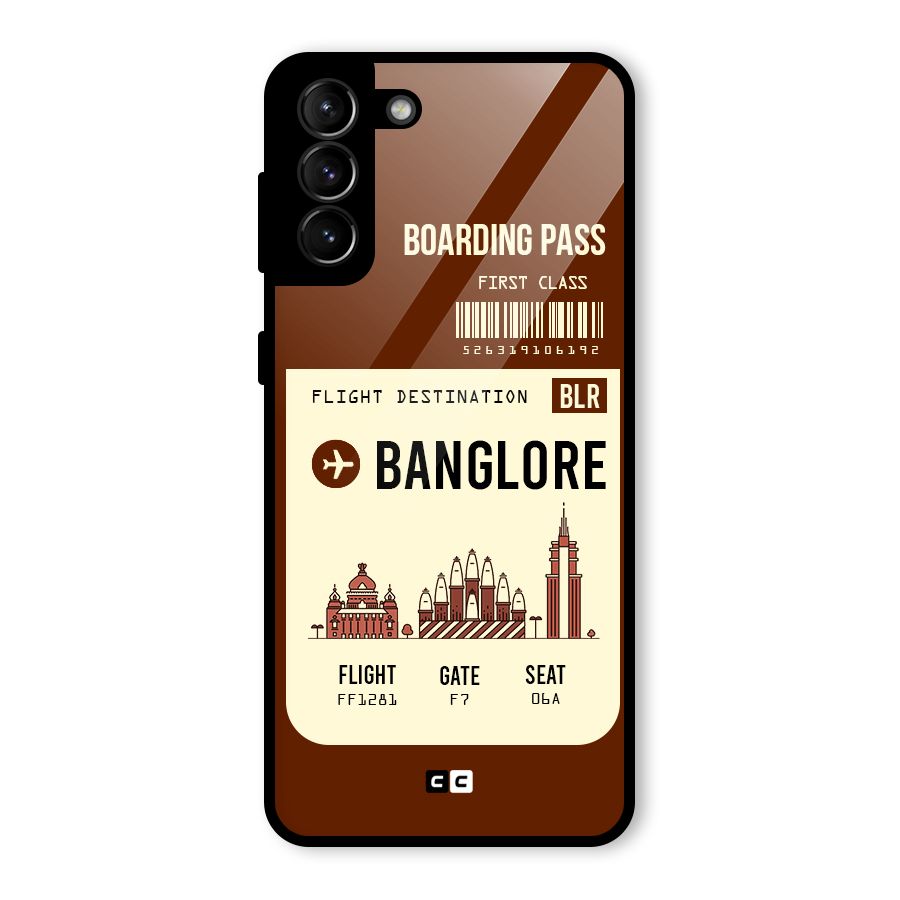 Banglore Boarding Pass Glass Back Case for Galaxy S21 Plus
