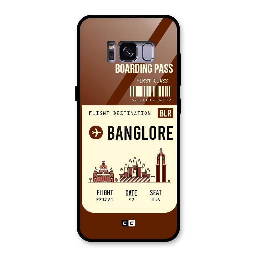 Banglore Boarding Pass Glass Back Case for Galaxy S8