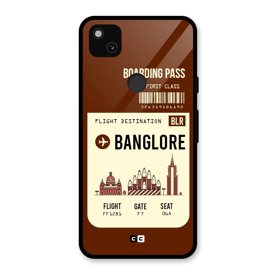 Banglore Boarding Pass Glass Back Case for Google Pixel 4a