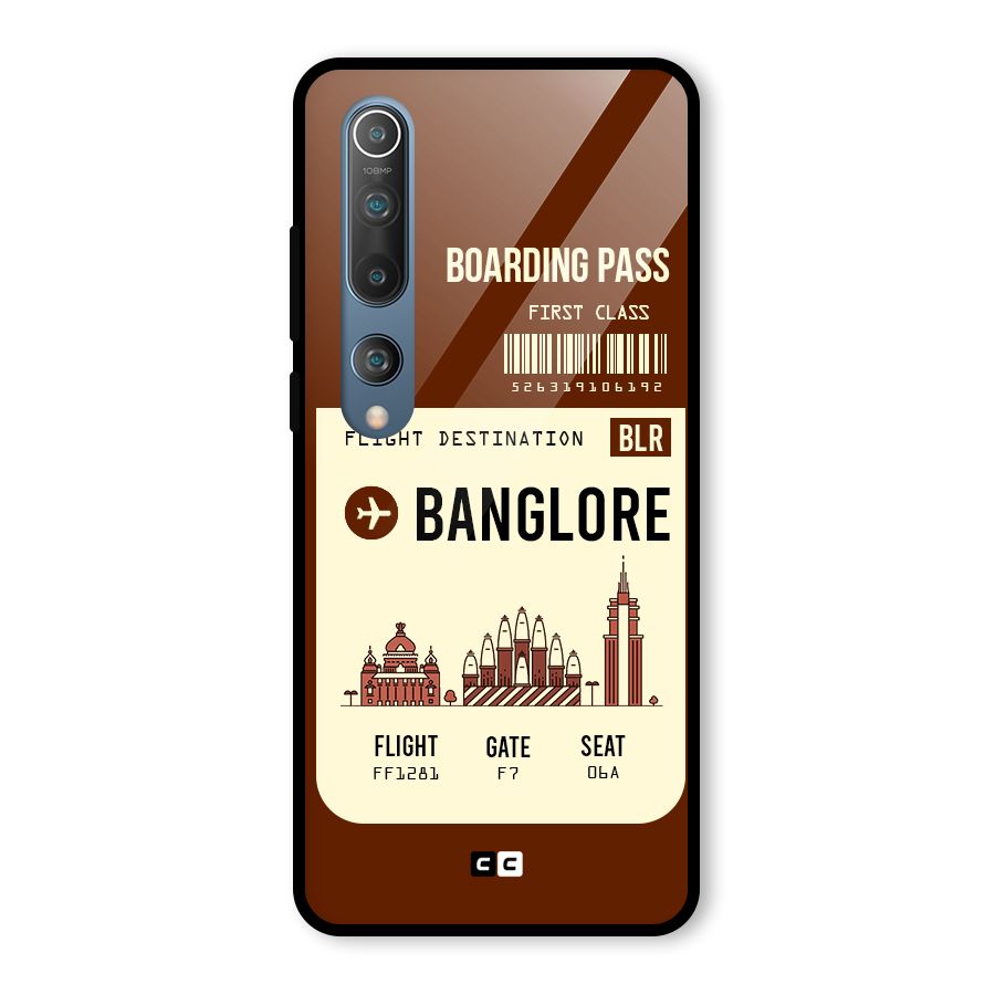 Banglore Boarding Pass Glass Back Case for Mi 10