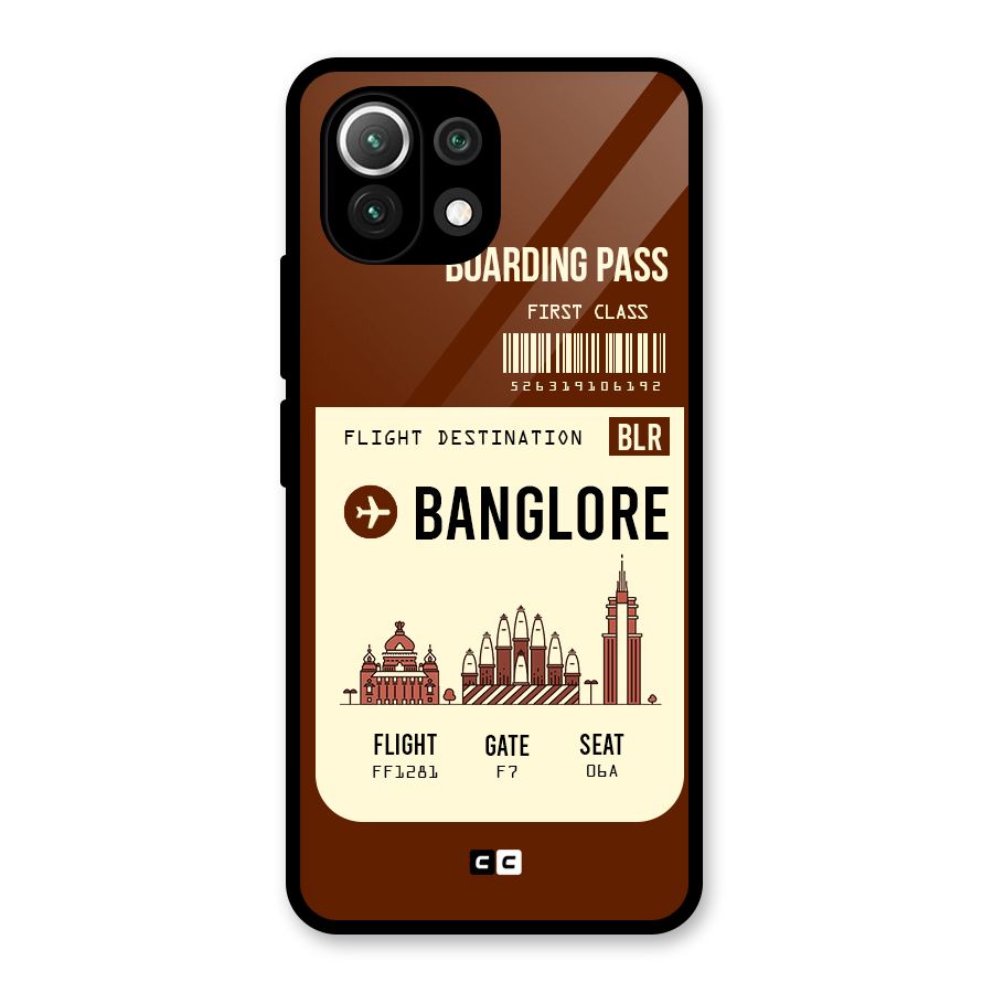 Banglore Boarding Pass Glass Back Case for Mi 11 Lite NE 5G