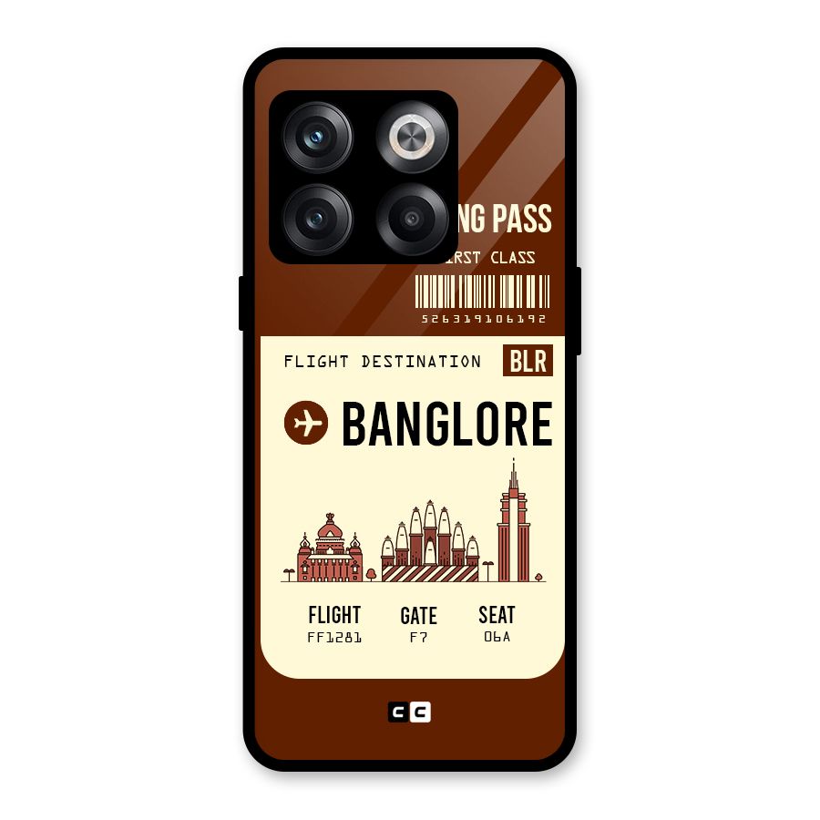 Banglore Boarding Pass Glass Back Case for OnePlus 10T