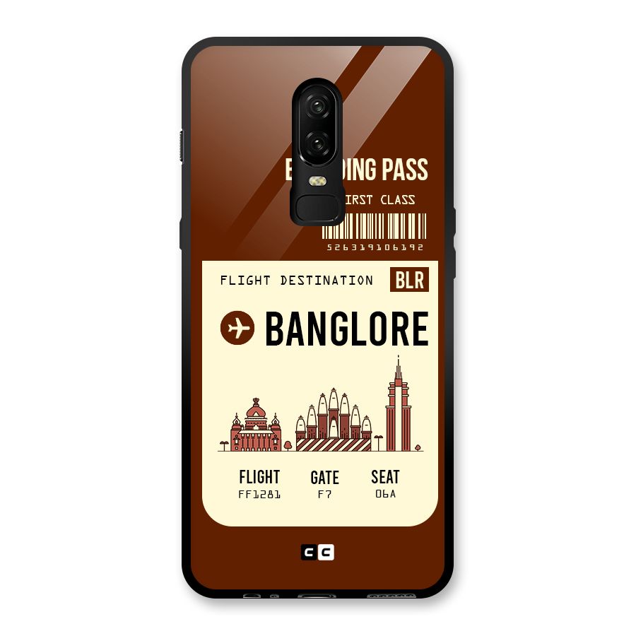 Banglore Boarding Pass Glass Back Case for OnePlus 6
