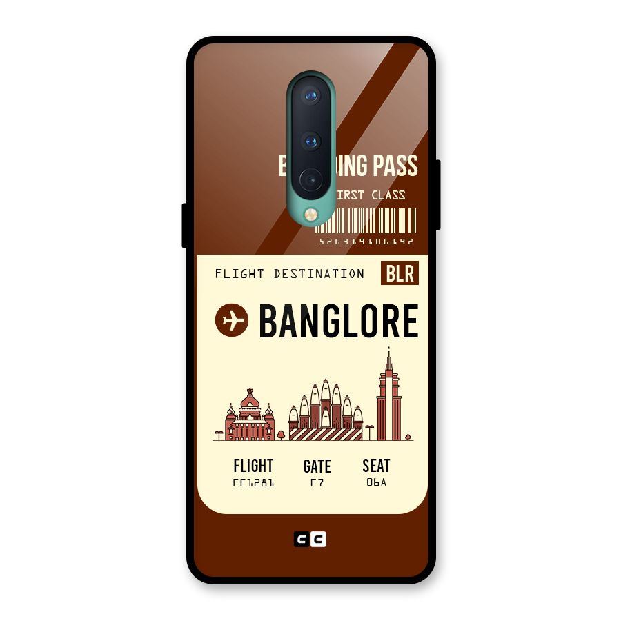 Banglore Boarding Pass Glass Back Case for OnePlus 8