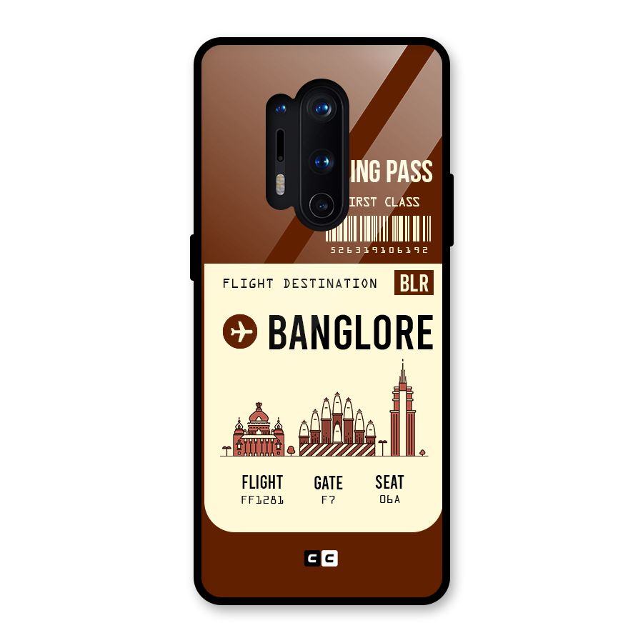 Banglore Boarding Pass Glass Back Case for OnePlus 8 Pro