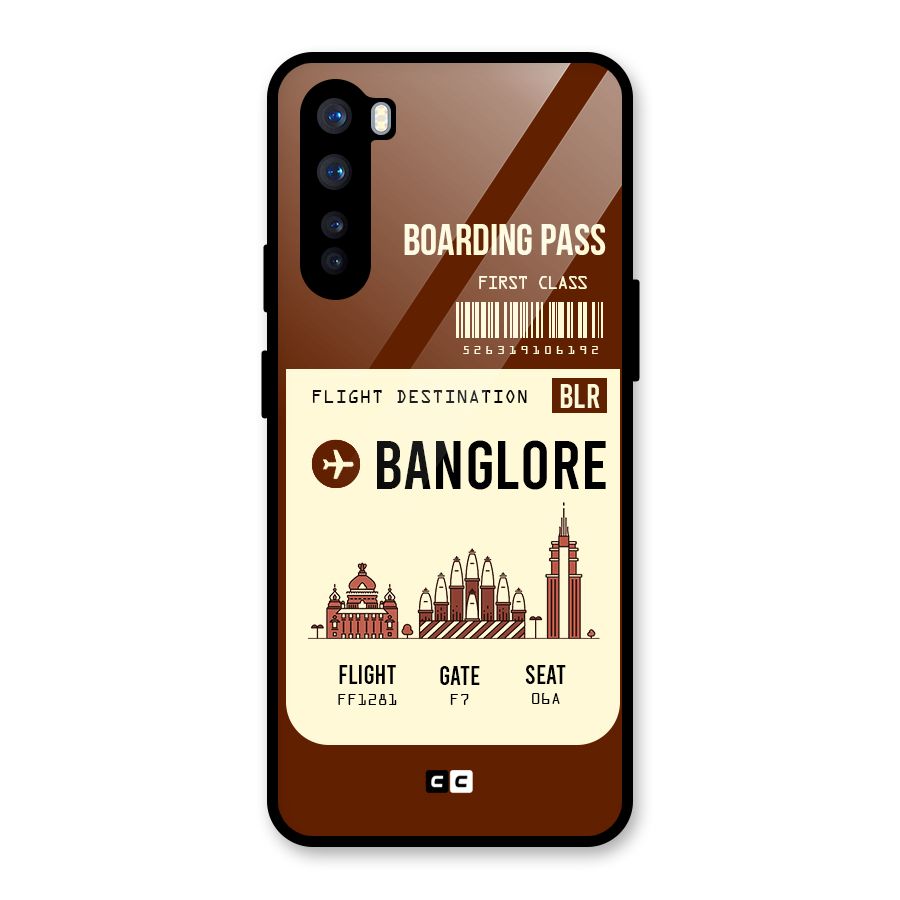 Banglore Boarding Pass Glass Back Case for OnePlus Nord