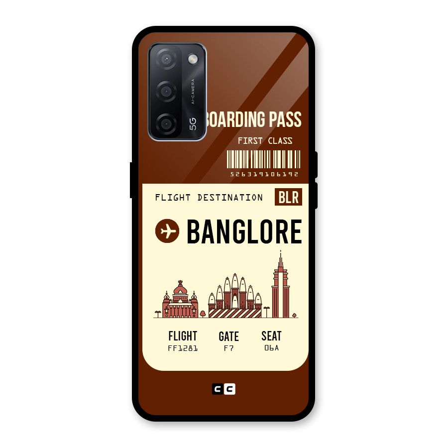Banglore Boarding Pass Glass Back Case for Oppo A53s 5G