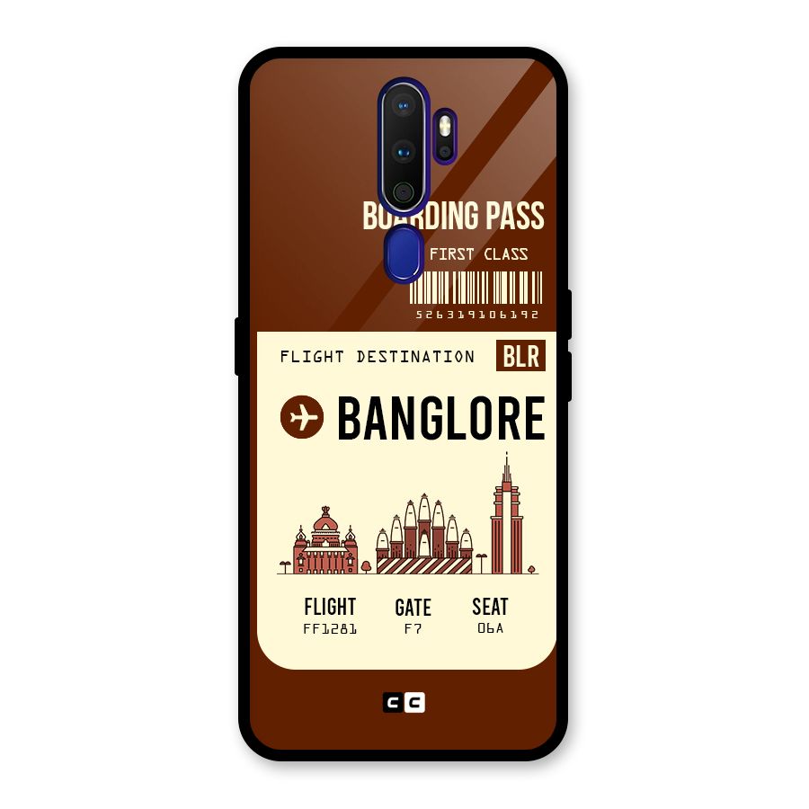 Banglore Boarding Pass Glass Back Case for Oppo A9 (2020)