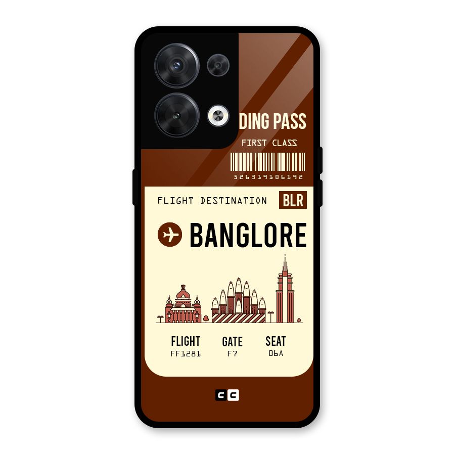 Banglore Boarding Pass Glass Back Case for Oppo Reno8 5G