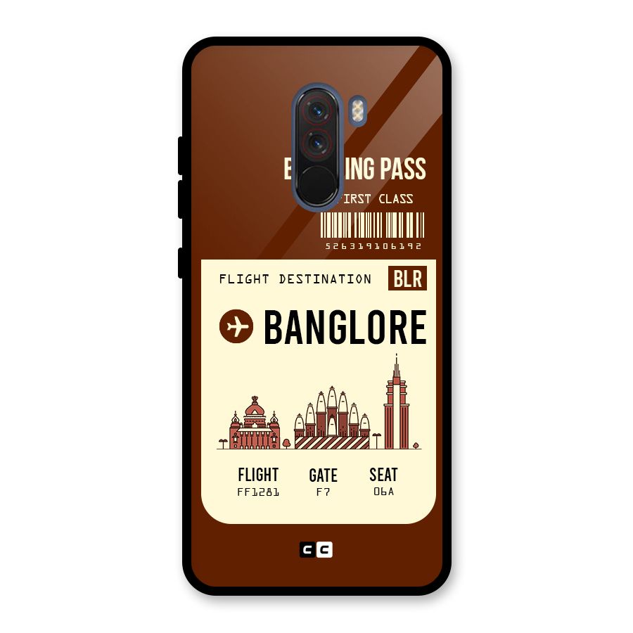 Banglore Boarding Pass Glass Back Case for Poco F1