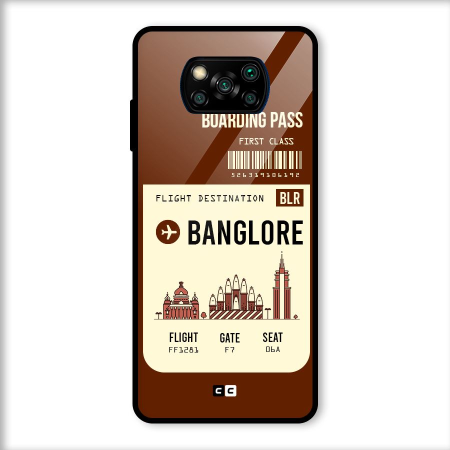 Banglore Boarding Pass Glass Back Case for Poco X3