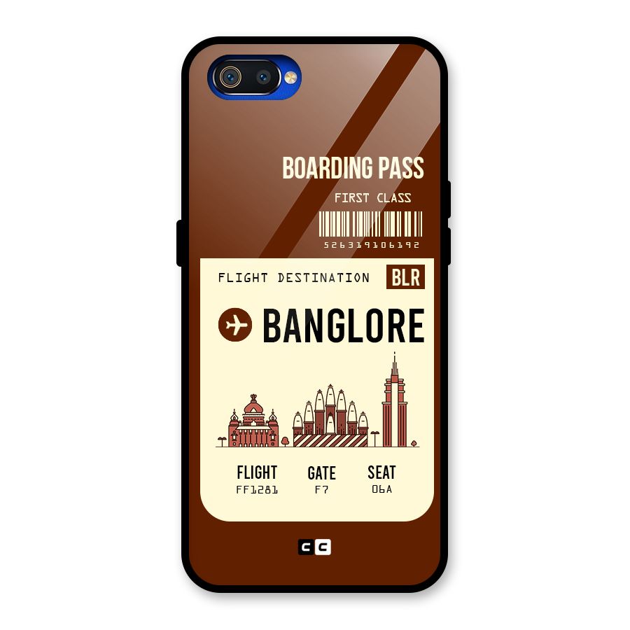 Banglore Boarding Pass Glass Back Case for Realme C2