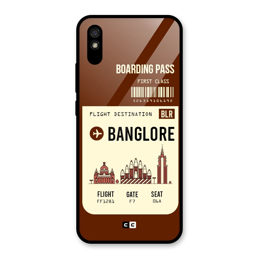 Banglore Boarding Pass Glass Back Case for Redmi 9A