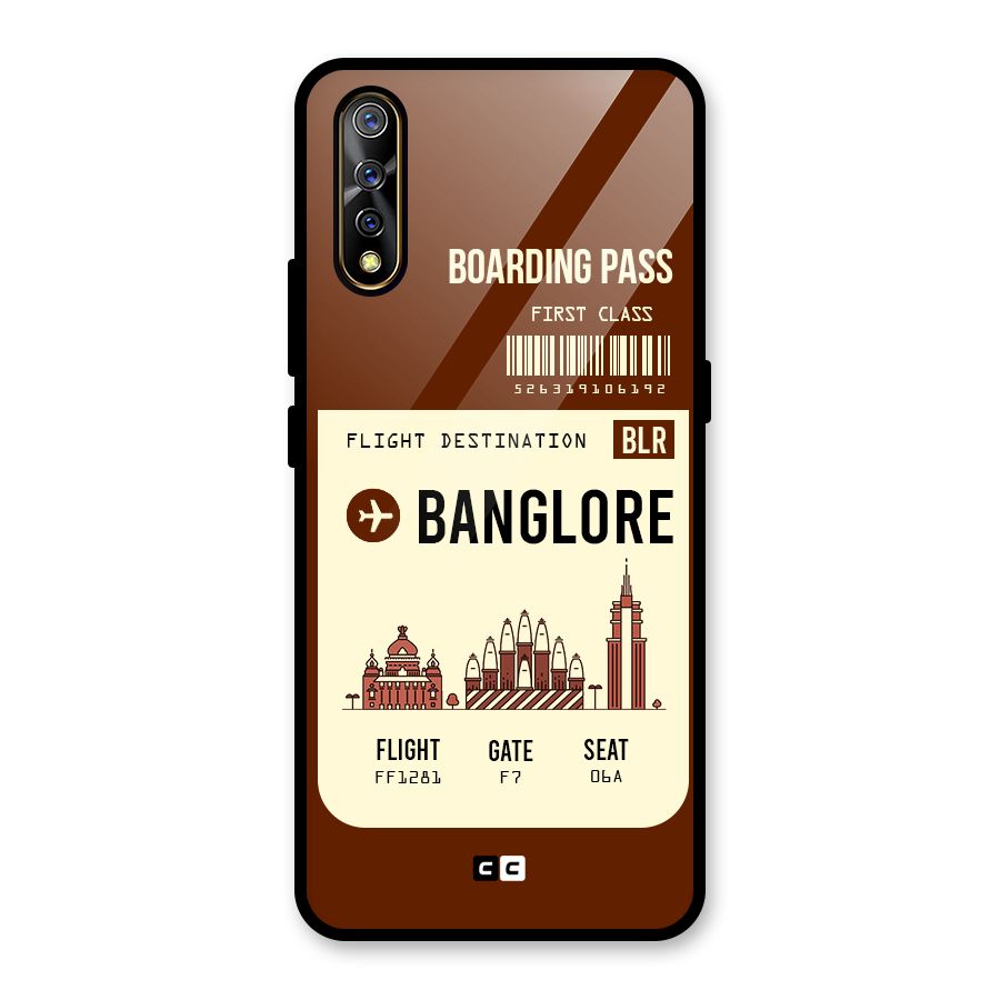 Banglore Boarding Pass Glass Back Case for Vivo S1