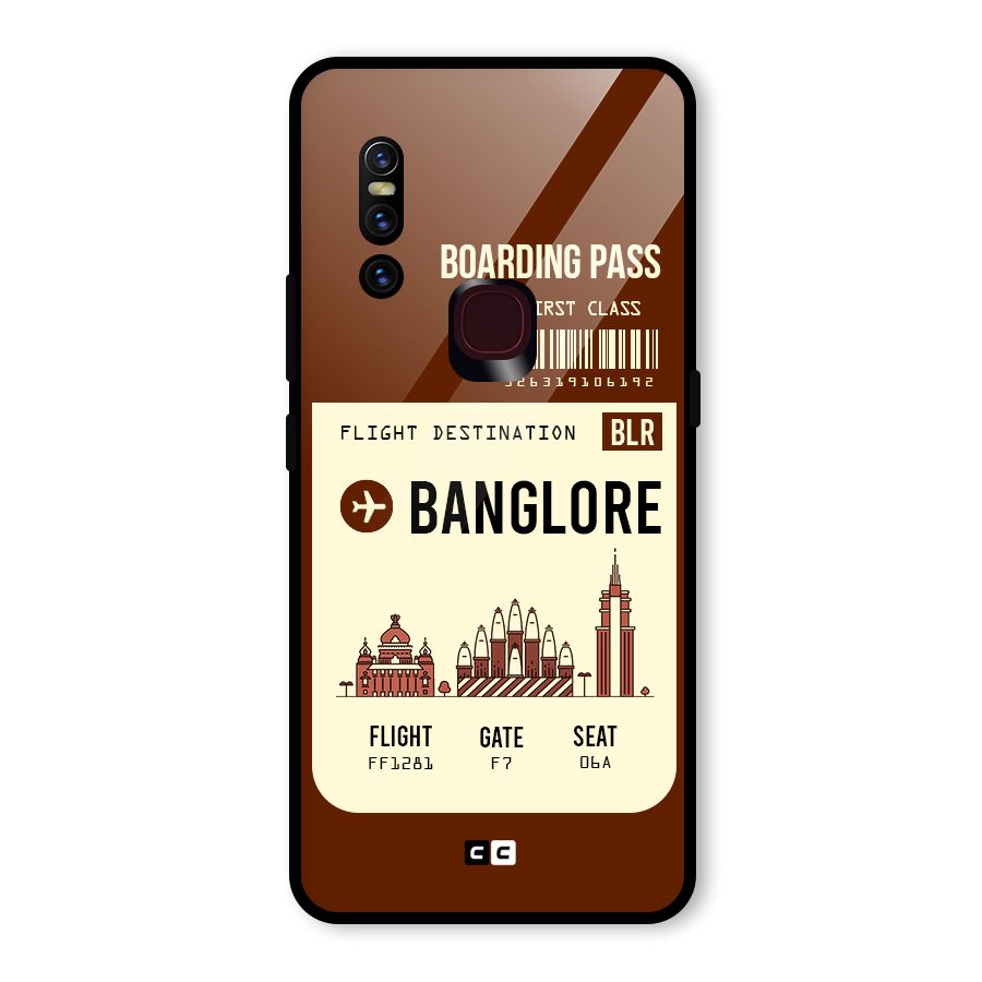 Banglore Boarding Pass Glass Back Case for Vivo V15