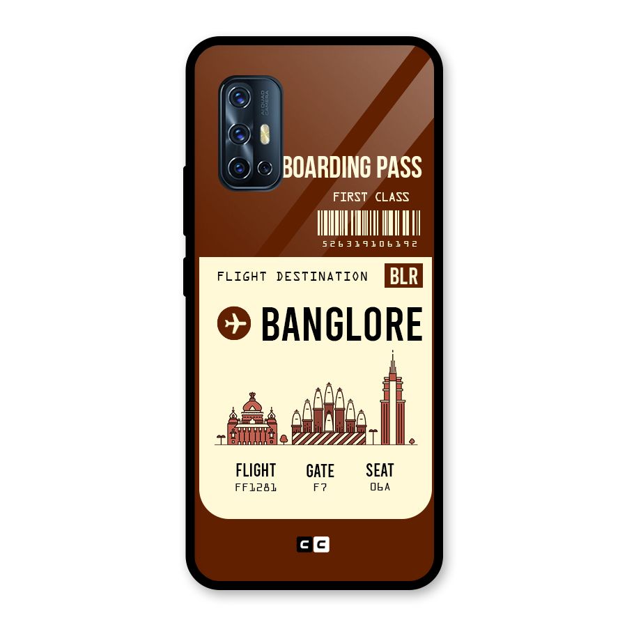 Banglore Boarding Pass Glass Back Case for Vivo V17