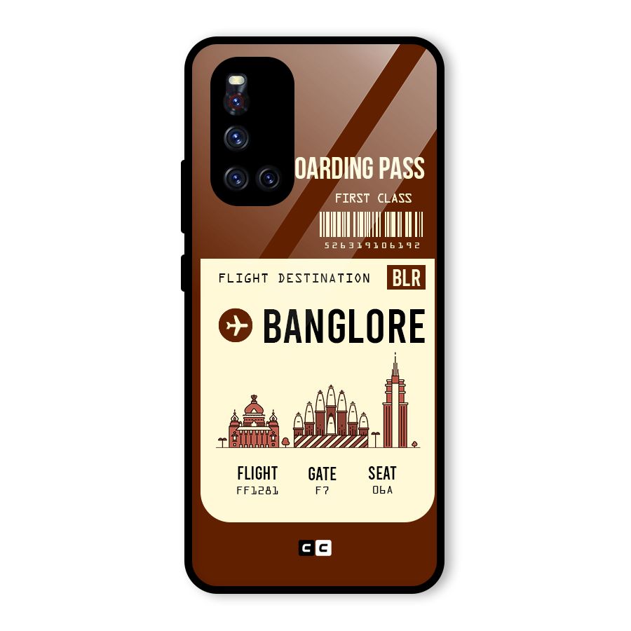 Banglore Boarding Pass Glass Back Case for Vivo V19