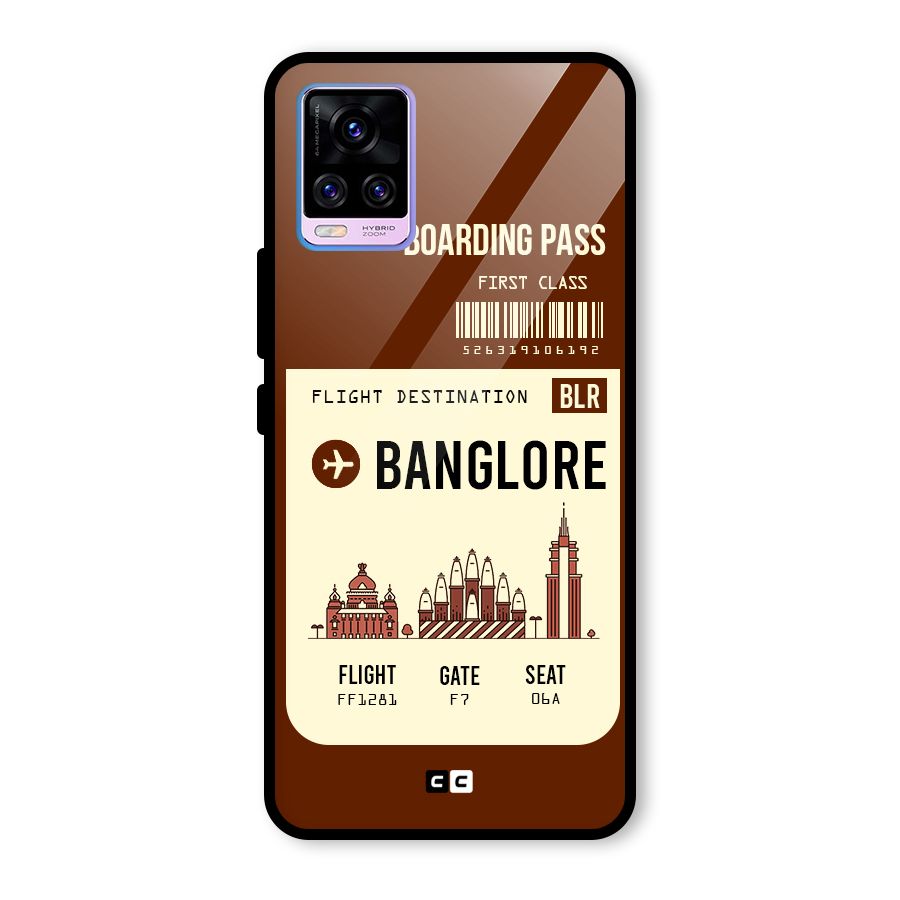 Banglore Boarding Pass Glass Back Case for Vivo V20 Pro
