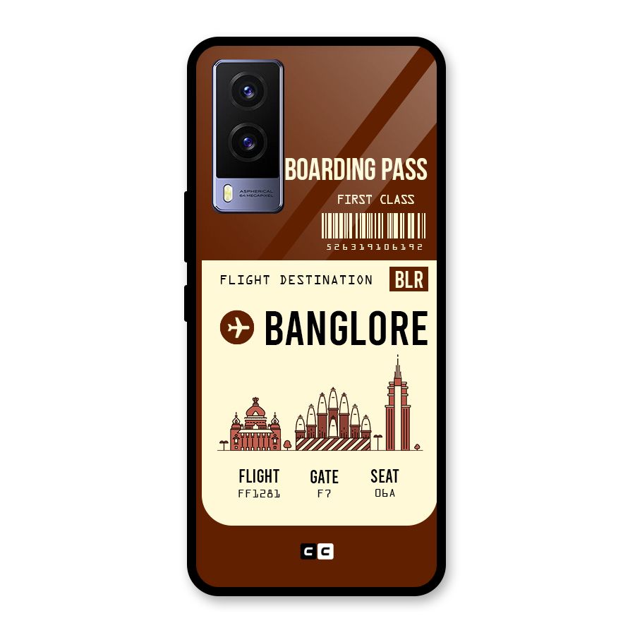 Banglore Boarding Pass Glass Back Case for Vivo V21e 5G