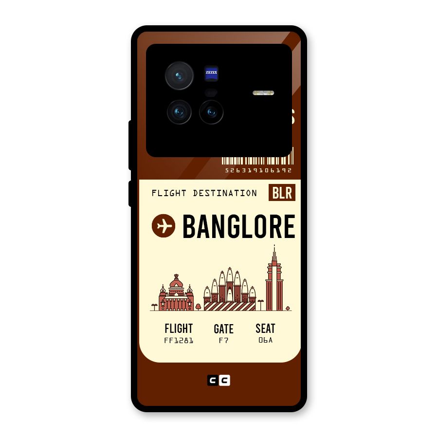 Banglore Boarding Pass Glass Back Case for Vivo X80