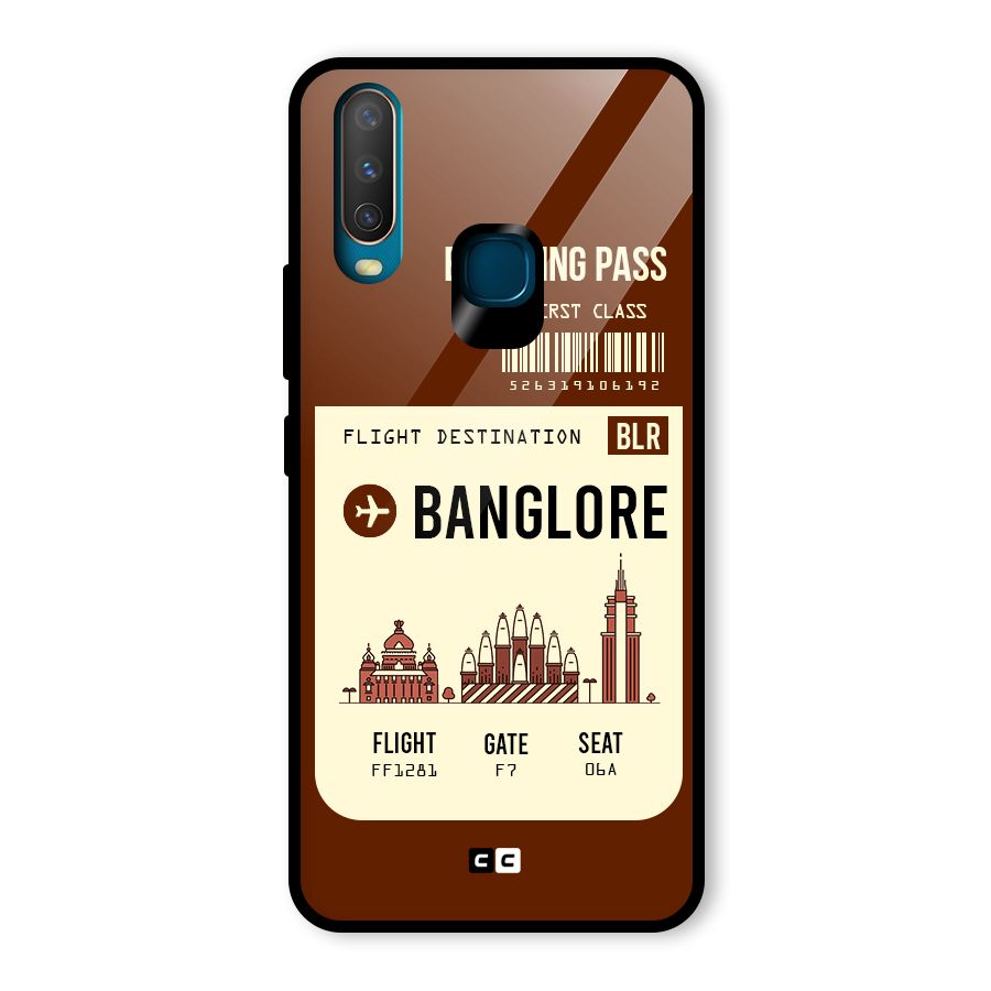 Banglore Boarding Pass Glass Back Case for Vivo Y15