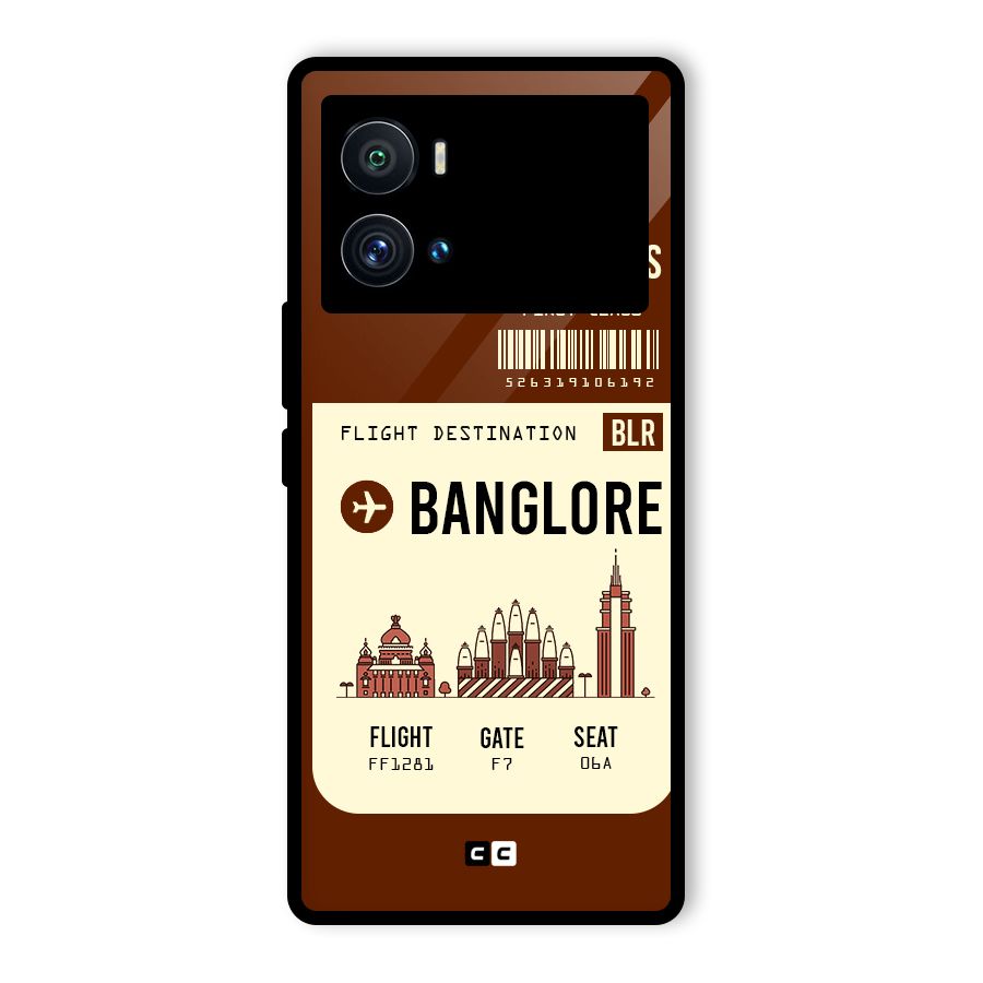 Banglore Boarding Pass Glass Back Case for Vivo iQOO 9 Pro