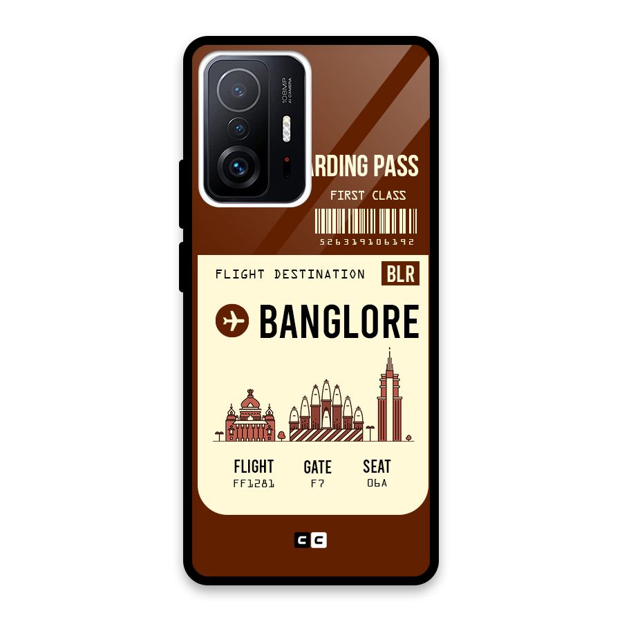 Banglore Boarding Pass Glass Back Case for Xiaomi 11T Pro